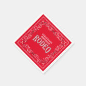 Cute Birthday Simple Rodeo Typography Red Bandana Servet (Hoek)