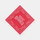 Cute Birthday Simple Rodeo Typography Red Bandana Servet (Hoek)