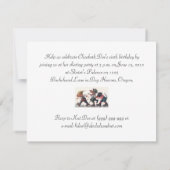 Cute Birthday Skating Party Funny Animals Kaart (Achterkant)