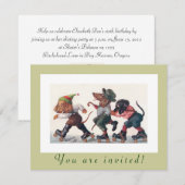 Cute Birthday Skating Party Funny Animals Kaart (Voorkant / Achterkant)