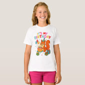 Cute Birthday Squirrel Celebration Party Design T-shirt (Voorkant volledig)
