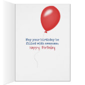 Cute Birthday Stick Girl met Sneakers (Binnen (Rechts))