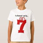 Cute Birthday T-shirt for 7 Year Old Fun Red Numbe<br><div class="desc">Wil je een schattig aangepast cadeau voor je favoriete zevenjarige?  Dit leuke t-shirt is een leuk cadeau.  U kunt de kleur of de stijl van het shirt voor een verschillende blik,  of de tekstkleur veranderen.  De tekst is aanpasbaar,  zodat kunt u het gevoel veranderen in wat u wilt.</div>