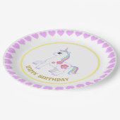 Cute Birthday Unicorn Papieren Bordje (Gekanteld)