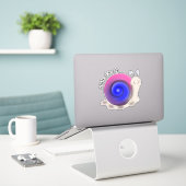 Cute Bisexual Pride Snail Sticker (Laptop op bureau)
