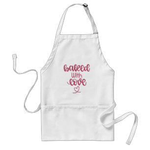 Cute Bked with Love Baking Apron Standaard Schort