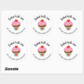 Cute Bked with Love Cupcake Sticker (Vel)