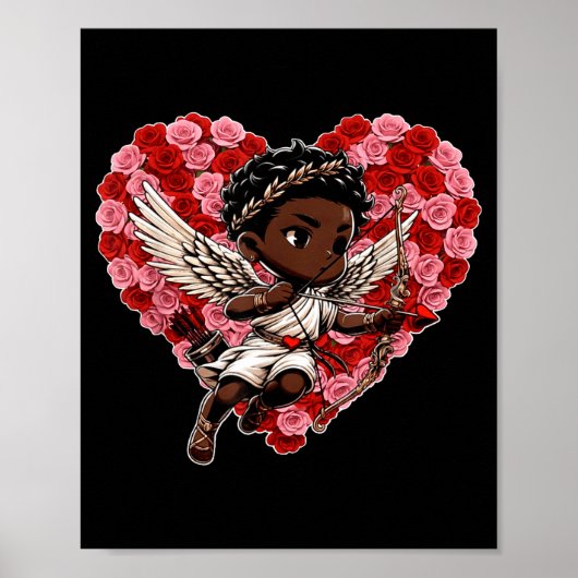 Cute Black African American Cud Shirt Decor Boys G Poster (Voorkant)