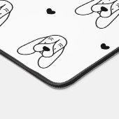 Cute Black and White Basset Hound Pattern Bureaumat (Hoek)