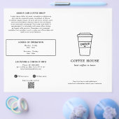 Cute Black and White Coffee Cup Coffee Shop Menu (Enkel)