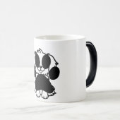 Cute Black and White Dog Mug Magische Mok (Voorkant rechts)