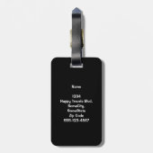 Cute black and white happy panda beer bagagelabel (Achterkant verticaal)