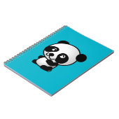 Cute black and white happy panda beer notitieboek (Linkerzijde)