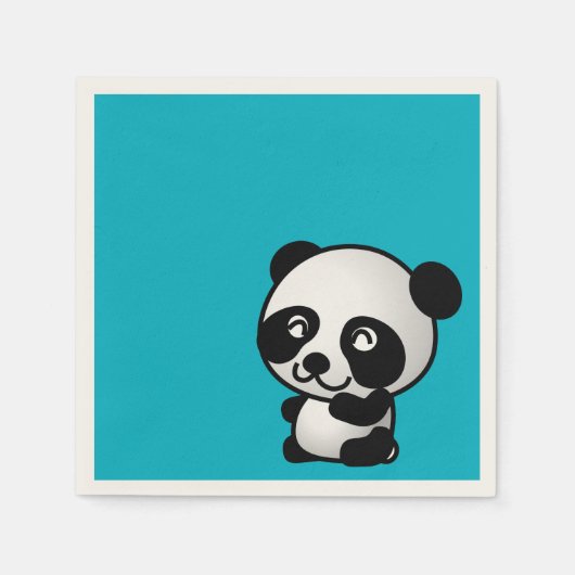 Cute black and white happy panda beer servetten (Voorkant)