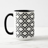 Cute black and white ikat Morocat patroon Mok (Links)