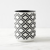 Cute black and white ikat Morocat patroon Mok (Midden)