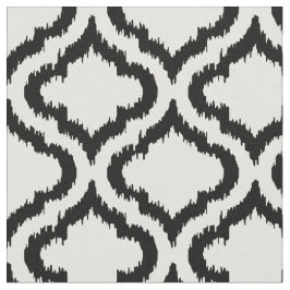 Cute black and white ikat Morocat patroon Stof
