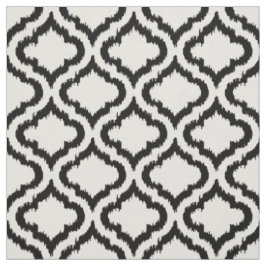 Cute black and white ikat Morocat patroon Stof