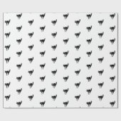 Cute black-and-white-kattencadeau cadeaupapier (Vlak)