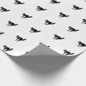 Cute black-and-white-kattencadeau cadeaupapier (Hoek)