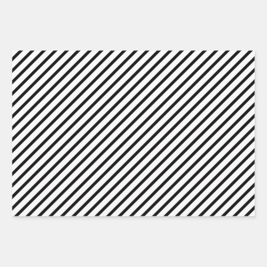 Cute Black and White Minimalist Pattern Inpakpapier Vel (Voorkant 3)