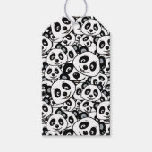 Cute Black and White Modern Panda Bear Pattern Cadeaulabel (Voorkant)