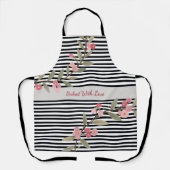 Cute Black And White Stripe Schort (Voorkant)