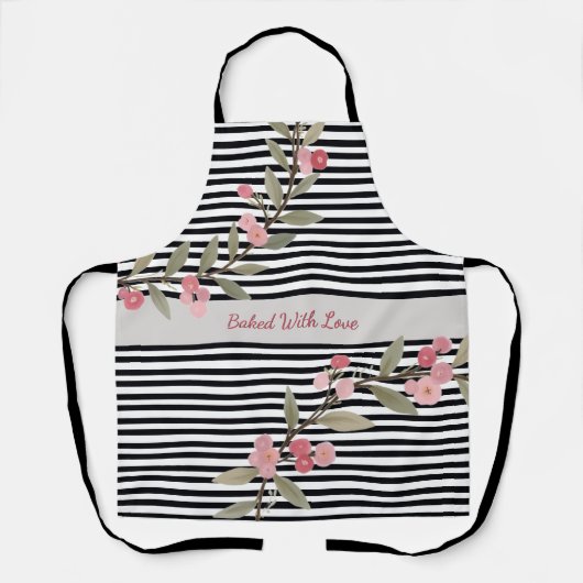 Cute Black And White Stripe Schort (Voorkant)