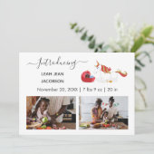 Cute Black Baby Foto geboorteaankondiging Unicorn Aankondiging (Staand voorkant)