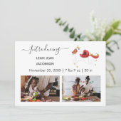 Cute Black Baby Foto geboorteaankondiging Unicorn Aankondiging (Staand voorkant)