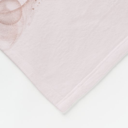 Cute Black Baby Unicorn en Hearts Fleece Deken (Hoek)