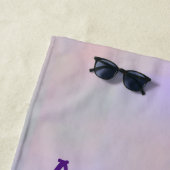 Cute Black Baby Unicorn en Hearts Strandlaken (In situ)