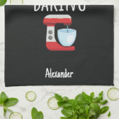 Cute Black Baking Gifts For Kids Baby Boys Baker Theedoek (Gevouwen)