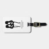 Cute Black Ballet Slippers En Pointe Bagagelabel (Voorkant horizontaal)