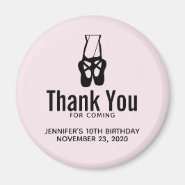 Cute Black Ballet Slippers En Pointe Birthday Magneet
