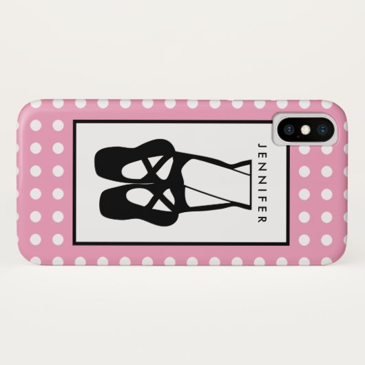 Cute Black Ballet Slippers En Pointe Case-Mate iPhone Case (Achterkant (horizontaal))