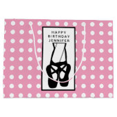 Cute Black Ballet Slippers En Pointe Groot Cadeauzakje (Achterkant)