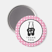 Cute Black Ballet Slippers En Pointe Hartelijk dan Magneet (Voorkant / Achterkant)