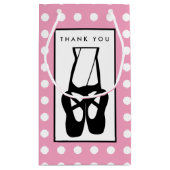Cute Black Ballet Slippers En Pointe Klein Cadeauzakje (Achterkant)