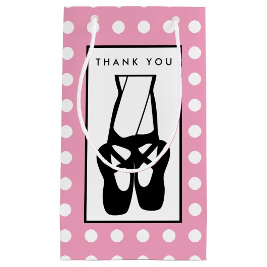 Cute Black Ballet Slippers En Pointe Klein Cadeauzakje (Voorkant)