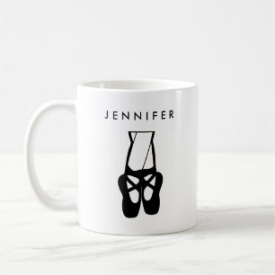 Cute Black Ballet Slippers En Pointe Koffiemok