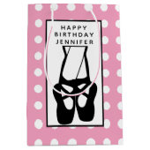 Cute Black Ballet Slippers En Pointe Medium Cadeauzakje (Voorkant)