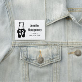 Cute Black Ballet Slippers En Pointe Naamplaatje (In situ)