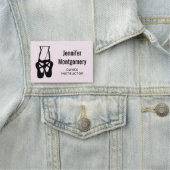 Cute Black Ballet Slippers En Pointe Naamplaatje (In situ)