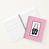 Cute Black Ballet Slippers En Pointe Notitieboek (Binnen)