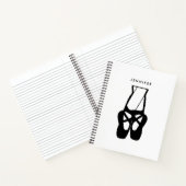 Cute Black Ballet Slippers En Pointe Notitieboek (Binnen)