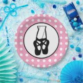 Cute Black Ballet Slippers En Pointe Papieren Bordje (Feest)