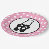 Cute Black Ballet Slippers En Pointe Papieren Bordje (Gekanteld)