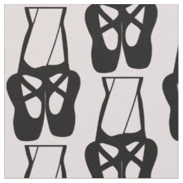 Cute Black Ballet Slippers En Pointe Patroon Stof