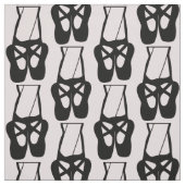 Cute Black Ballet Slippers En Pointe Patroon Stof (Swatch)